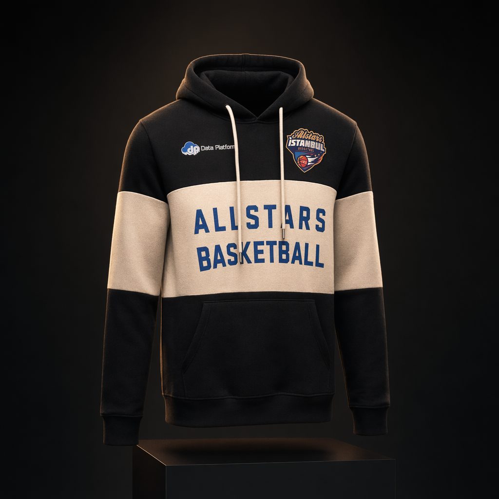 Siyah & Krem Hoodie